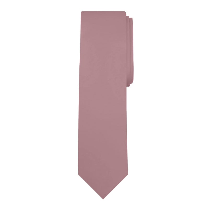 Jacob Alexander Men's Slim Width 2.75" Solid Color Tie - Dusty Rose - Image 1